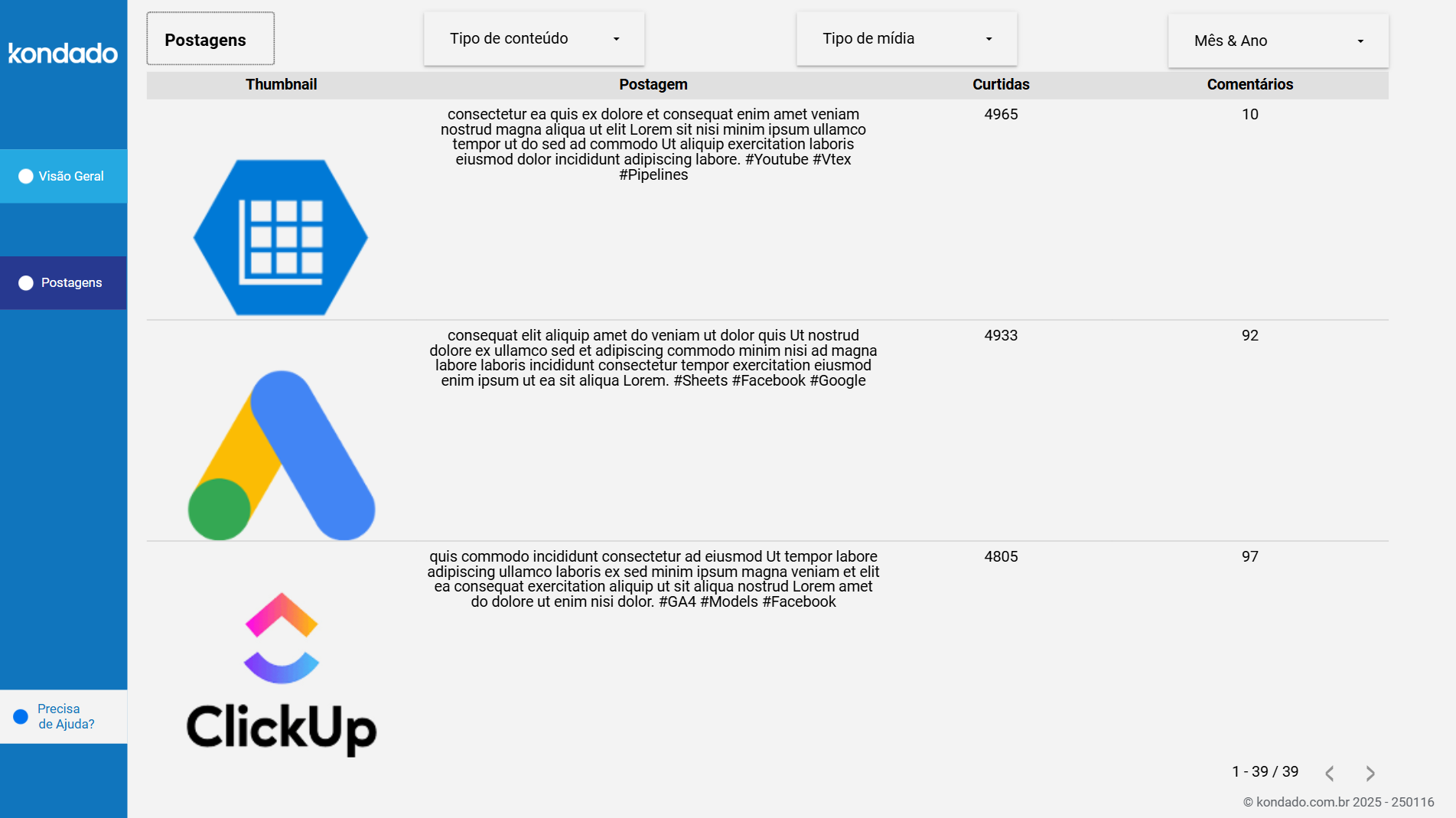 dashboard-instagram-looker-studio-postagens